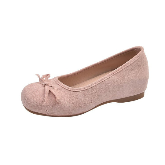 Damen Ballerinas mit dekorativem Schleifendetail und hochwertiger Fleeceaussensohle