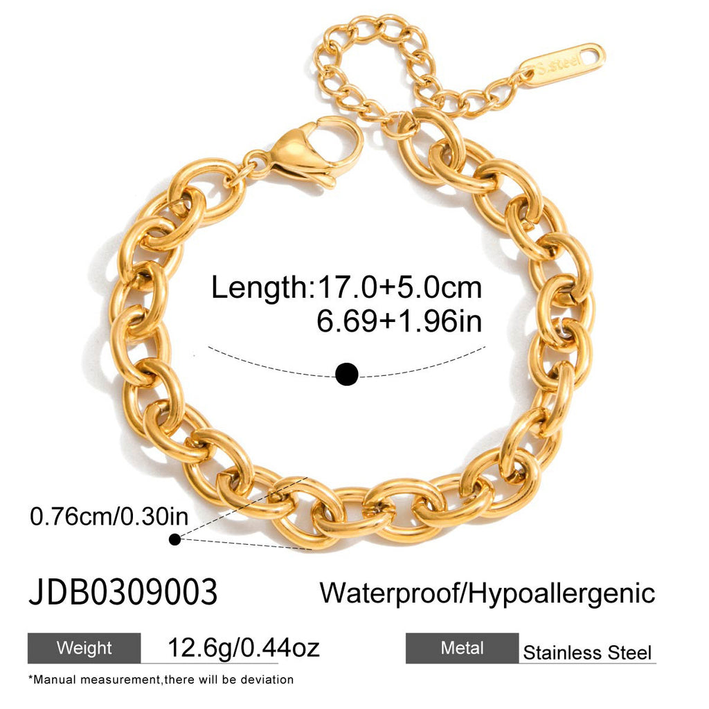 Damen Armband aus hypoallergenem Edelstahl mit verstellbarem Kettenverschluss Shop Nory