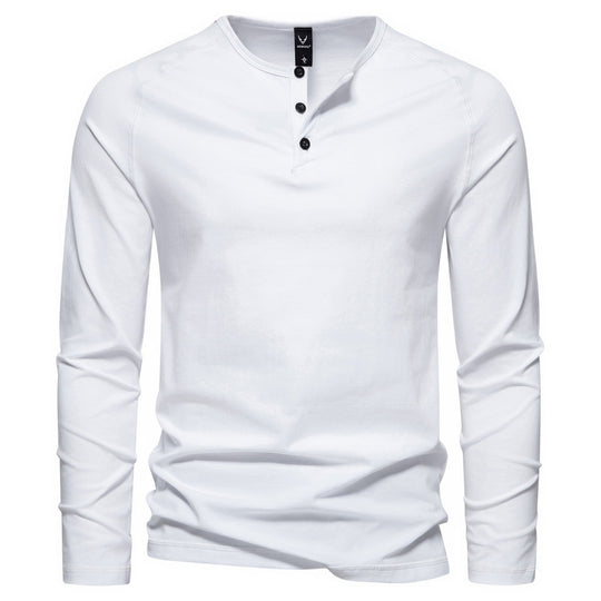 Herren Slim-Fit Baumwoll-Mix Henleyshirt mit Knopfleiste Shop Nory