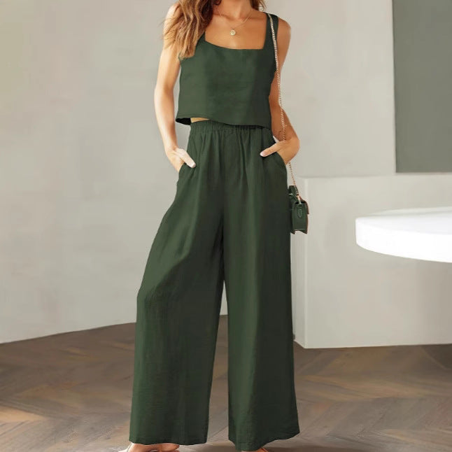 Damen luftiges Zwei-teiliges Ensemble mit lockerem Schnitt