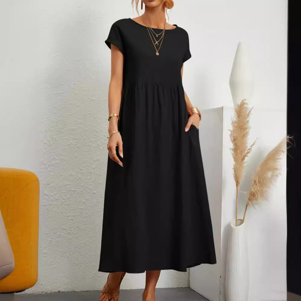 Damen Maxikleid aus leichtem, luftdurchlässigem Stoff