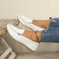 Damen Mokassins mit stilvollem dekorativem Design