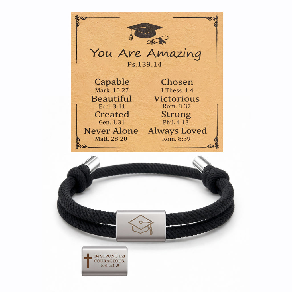 Damen Motivationsarmband mit symbolischen Graduation-Anhängern Shop Nory