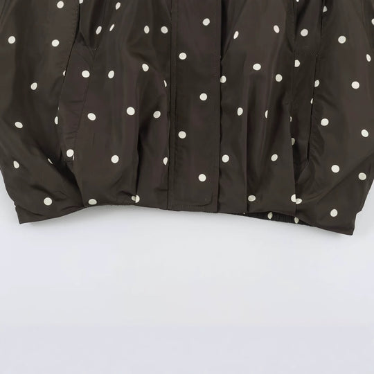 Damen Oversize-Windbreaker mit Tupfen-Print, hohem Stehkragen und elastischem Saum Shop Nory