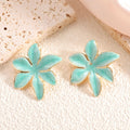 Damen Ohrringe mit floralem Design und elegantem Goldrand Shop Nory