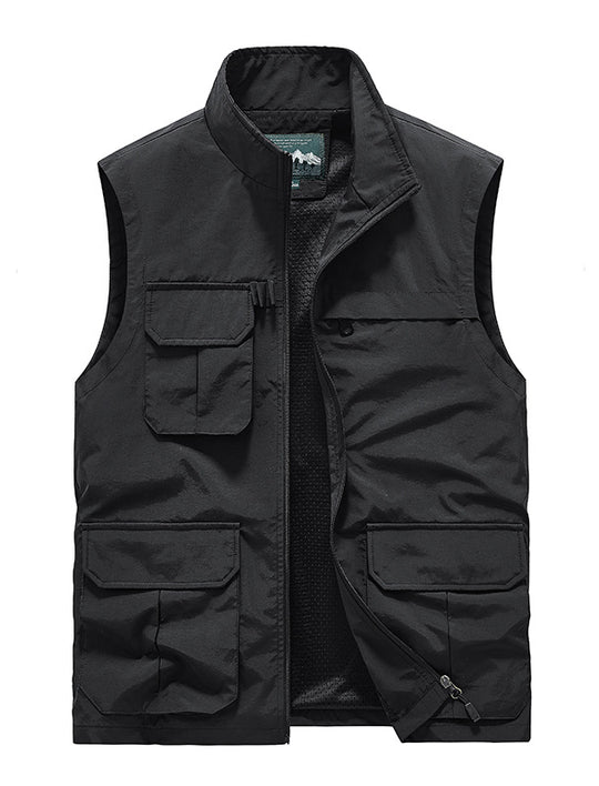 Herren Leichte Reise-Utility-Weste mit Mesh-Innenfutter und Mehrfachtaschen Shop Nory
