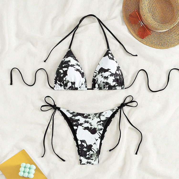 Damen Triangel-Bikini-Set mit elegantem Schnürdetail