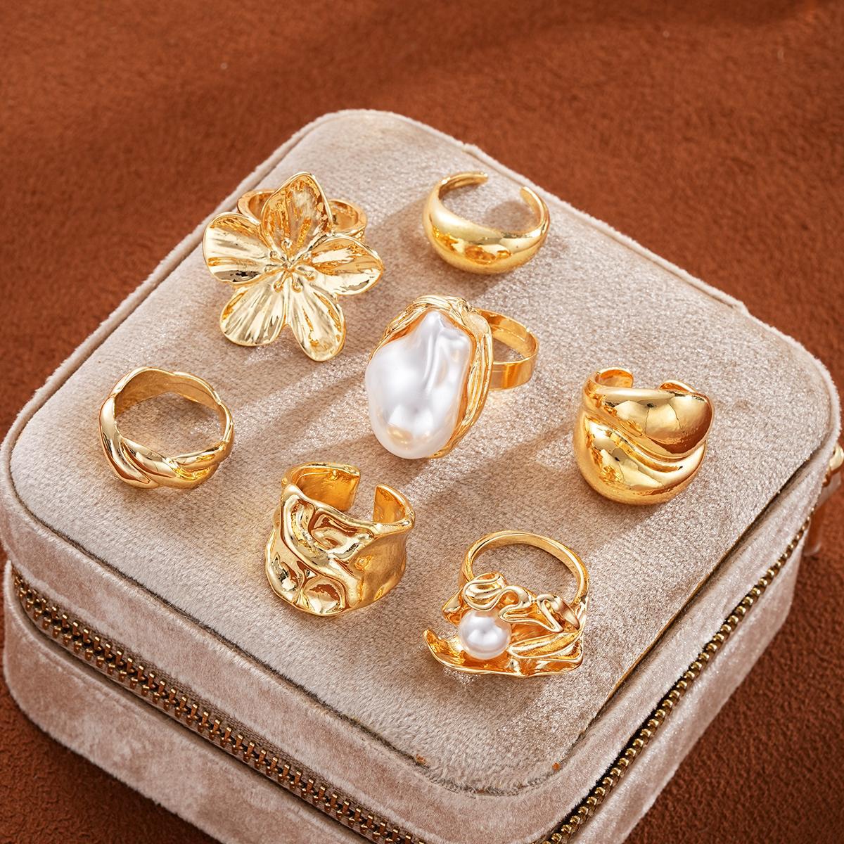 Damen Ring-Set mit kunstvollen Designs und eleganten Akzenten Shop Nory