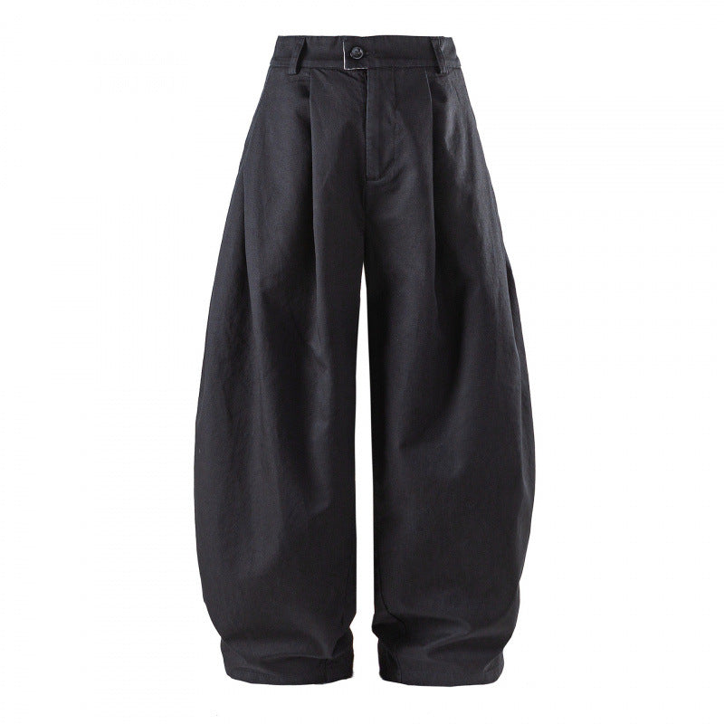 Damen Weite High-Waist Plissierte Balloon-Hose Shop Nory