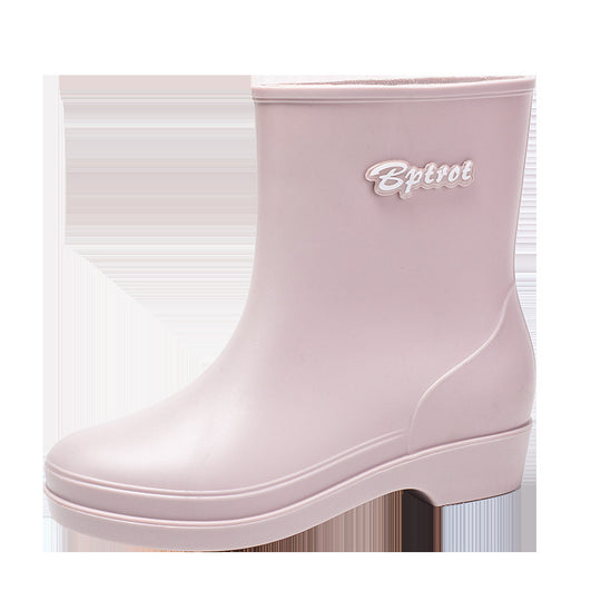 Damen Kurzschaftige Plateau-Gummistiefelette mit nahtloser Vollgummi-Konstruktion Shop Nory