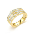 Damen Ring mit funkelndem Zirkonia-Muster Shop Nory