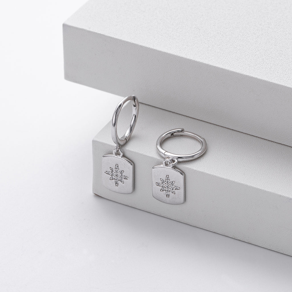 Damen Ohrhänger mit funkelndem Zirkon und modernem Design Shop Nory