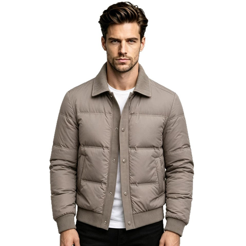 Herren Modische Steppjacke mit hohem Kragen