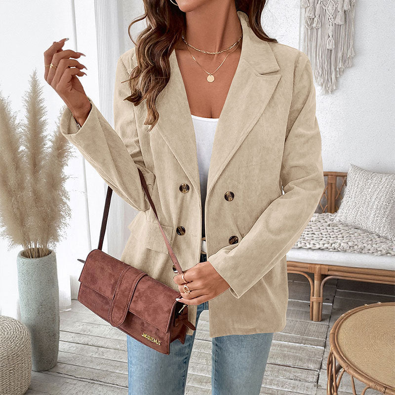 Damen Modische Lässige Cordblazer
