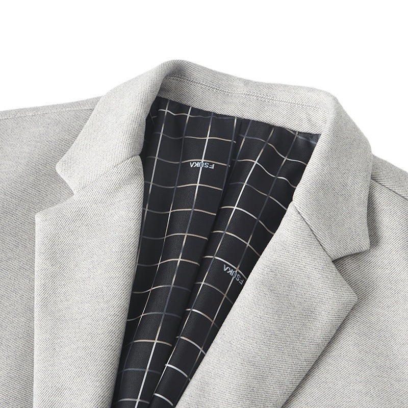 Herren Leichtes Casual-Sakko mit Dreiviertelärmeln und aufgesetzten Taschen Shop Nory