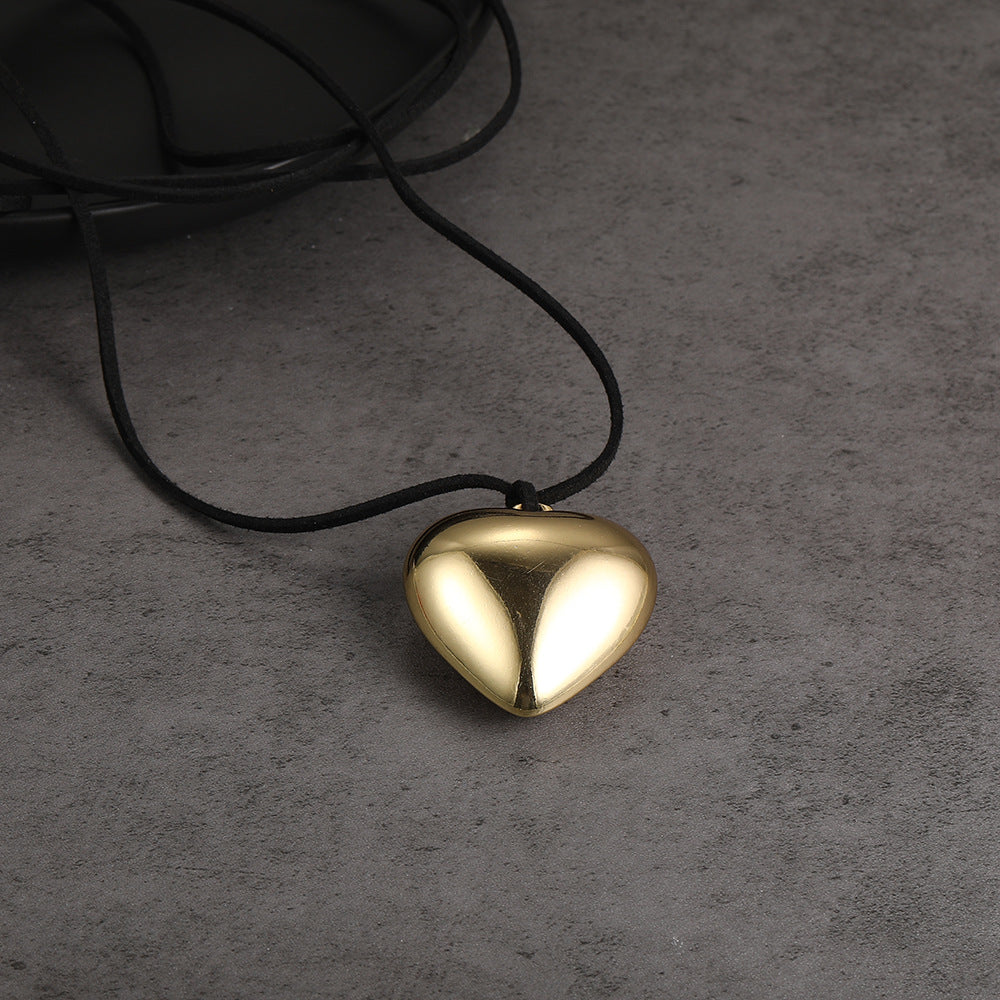 Damen Choker-Halskette mit goldenem Herzanhänger Shop Nory