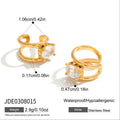 Damen Offener Ring mit elegantem Kristall-Design aus hypoallergenem Edelstahl Shop Nory