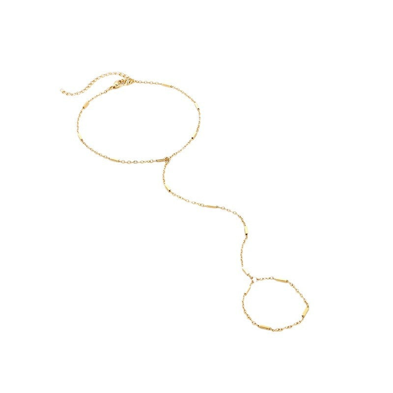 Damen Fußkettchen mit elegantem Gliederdesign und funkelnden Akzenten Shop Nory