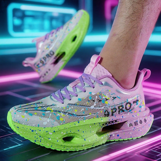 Damen Leuchtende Lauf-Sneaker mit atmungsaktivem Obermaterial und stoßdämpfender Sohle