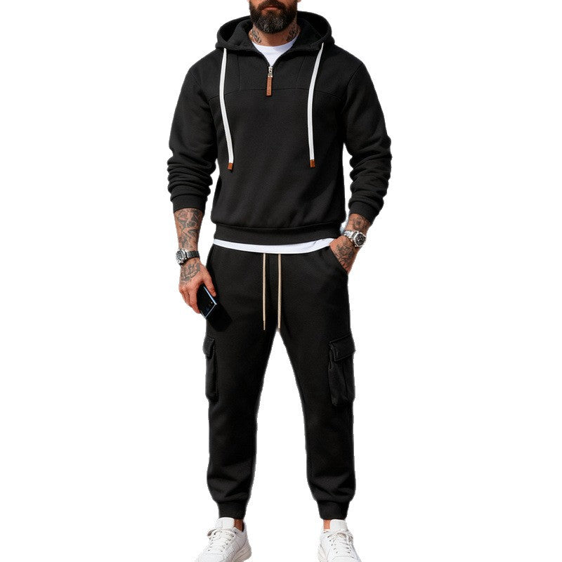 Herren Cargo-Joggerhose mit multifunktionalen Klapptaschen elastischem Bund und gerippten Bündchen Shop Nory