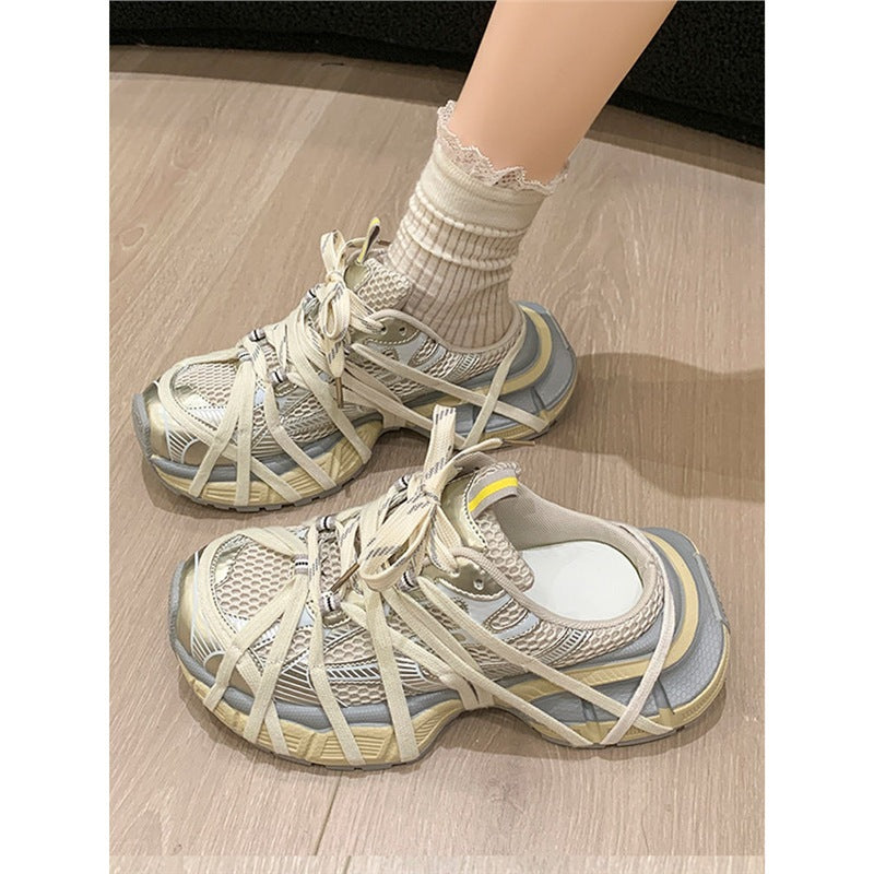 Damen Chunky-Sneaker mit mehrfachen Zier‑Riemen, atmungsaktivem Mesh und ergonomischer Plateau-Sohle Shop Nory