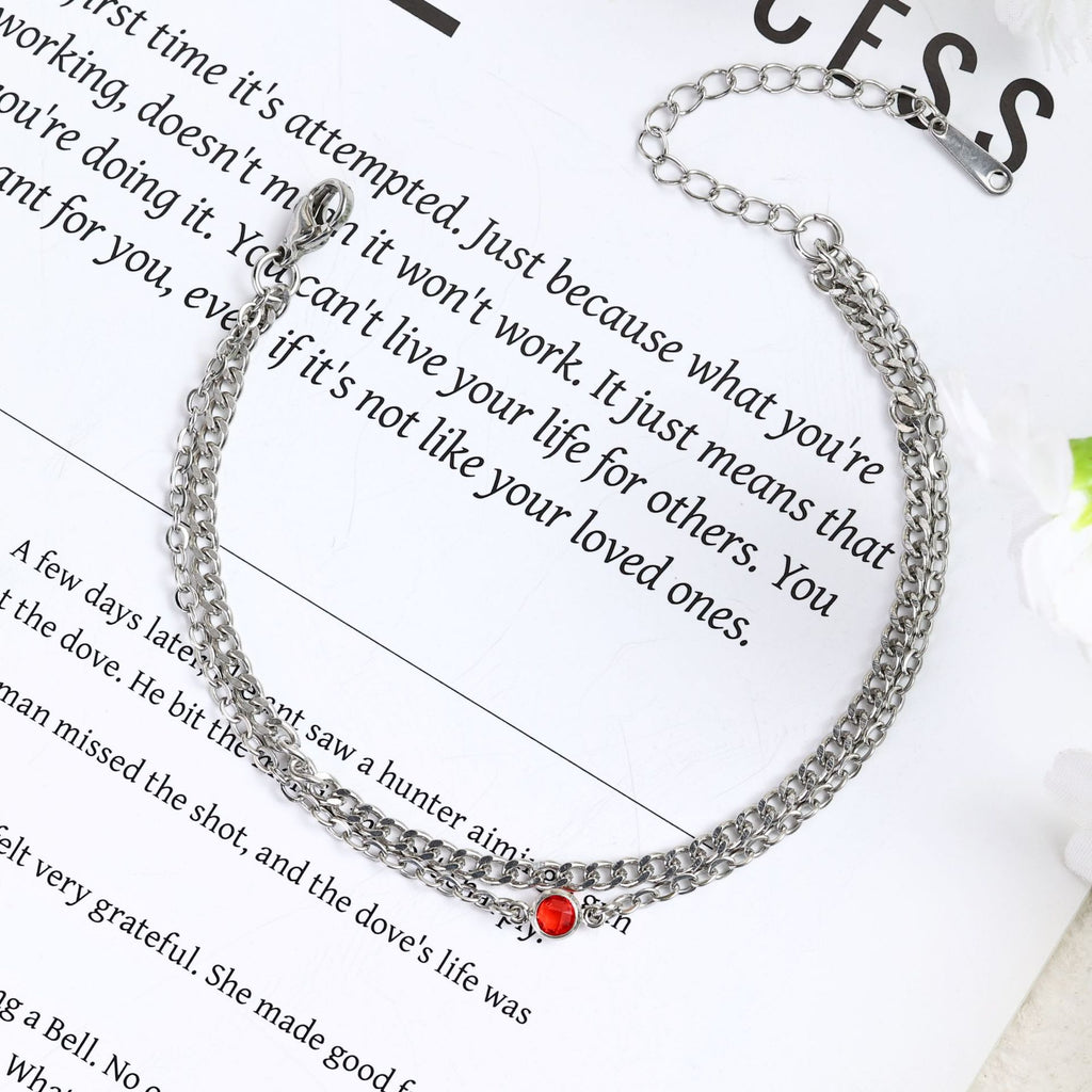 Damen Elegante Doppelreihe Armband mit funkelndem Kristall Shop Nory