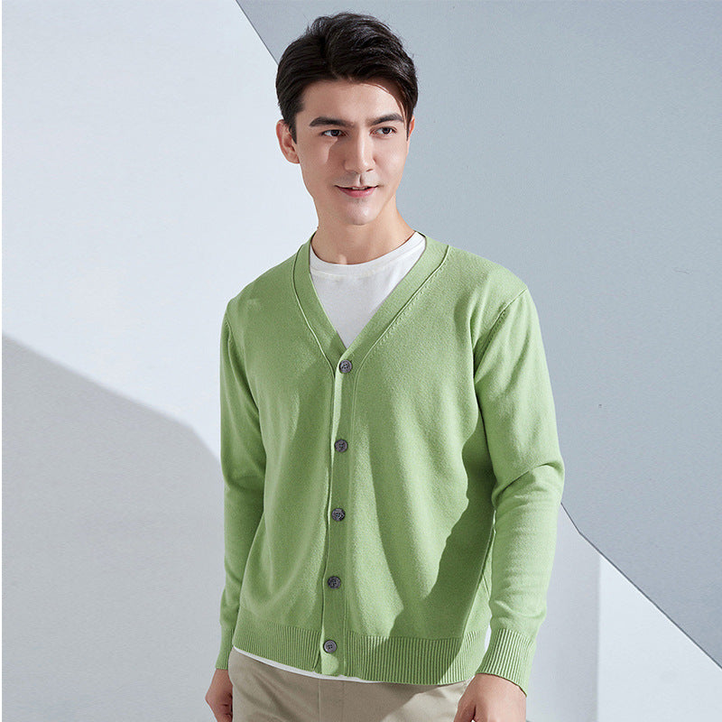 Herren Leichter Feinstrick-Cardigan mit V‑Ausschnitt und Business‑Silhouette Shop Nory