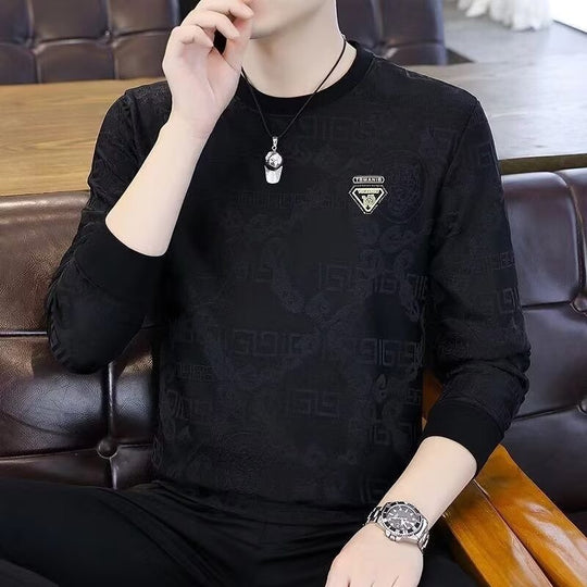 Herren Modernes Langarmshirt mit kreativem Strukturdesign Shop Nory