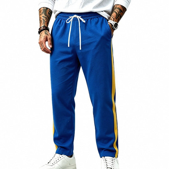 Herren Athletische Jogginghose mit Kontraststreifen, elastischem Bund und geradem Bein Shop Nory