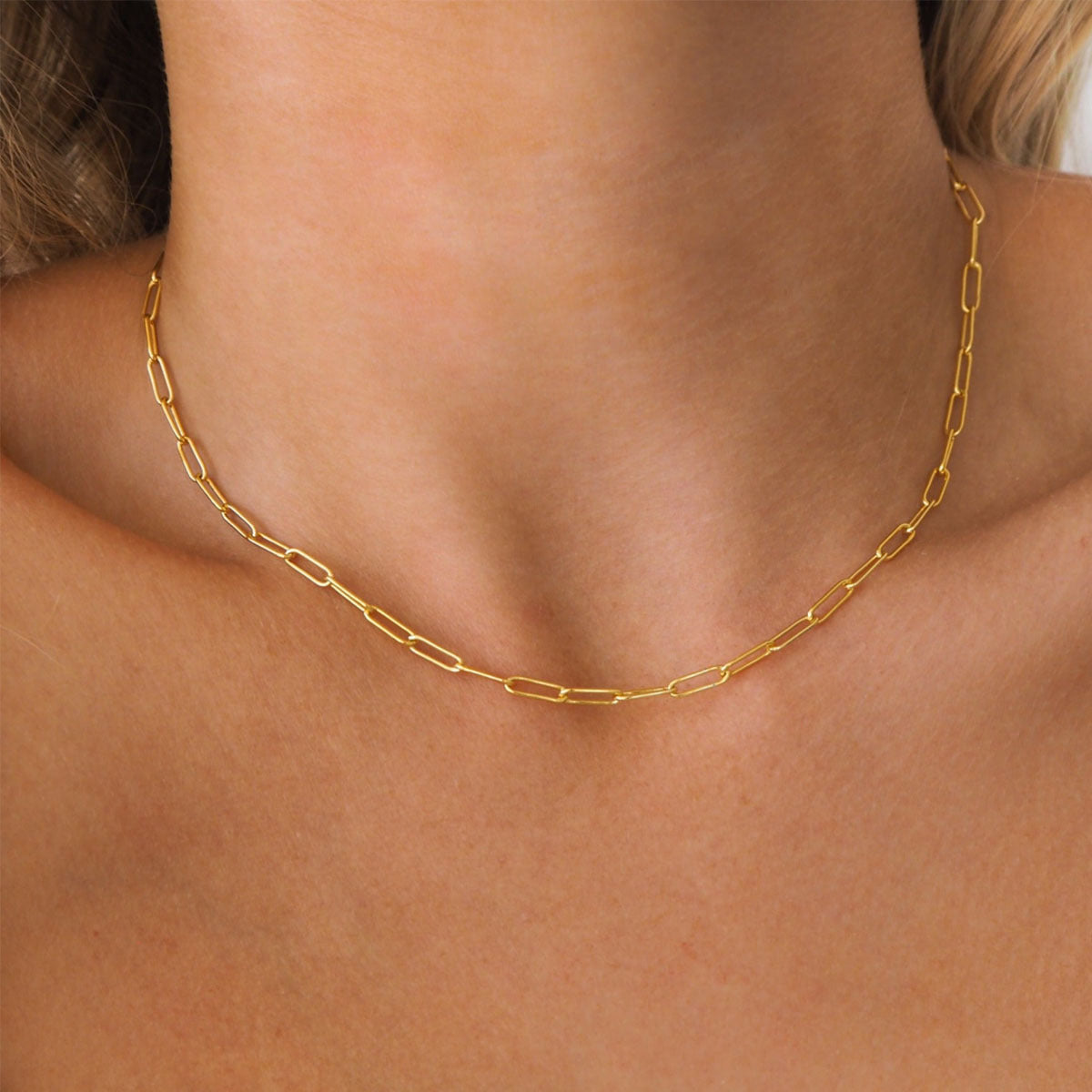 Damen stilvolle Kette mit modernen Gliedern Shop Nory
