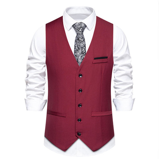 Herren elegante Anzugweste mit feiner Struktur und hochwertigem Material