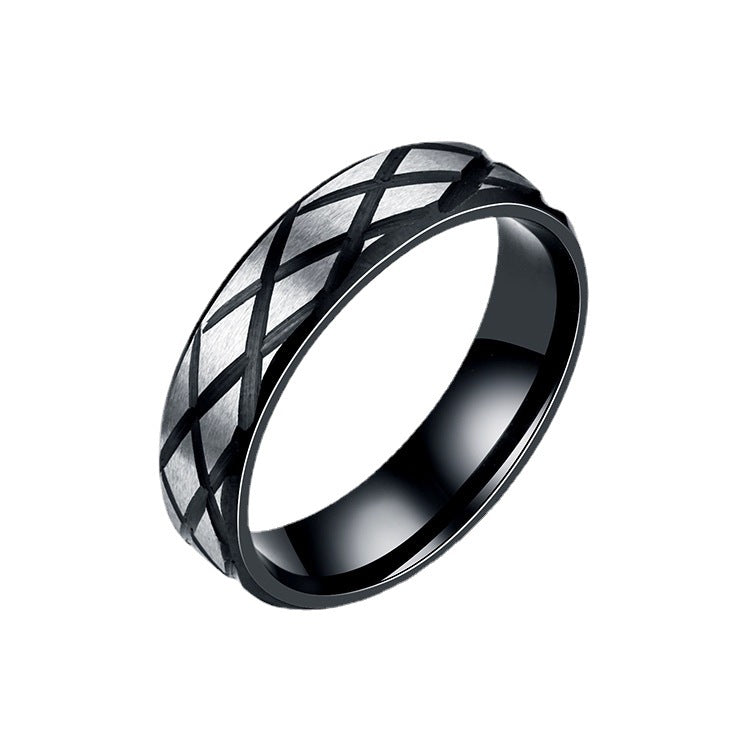 Herren Ring mit modernem rautenförmigen Design und hochwertiger Edelstahl-Oberfläche Shop Nory