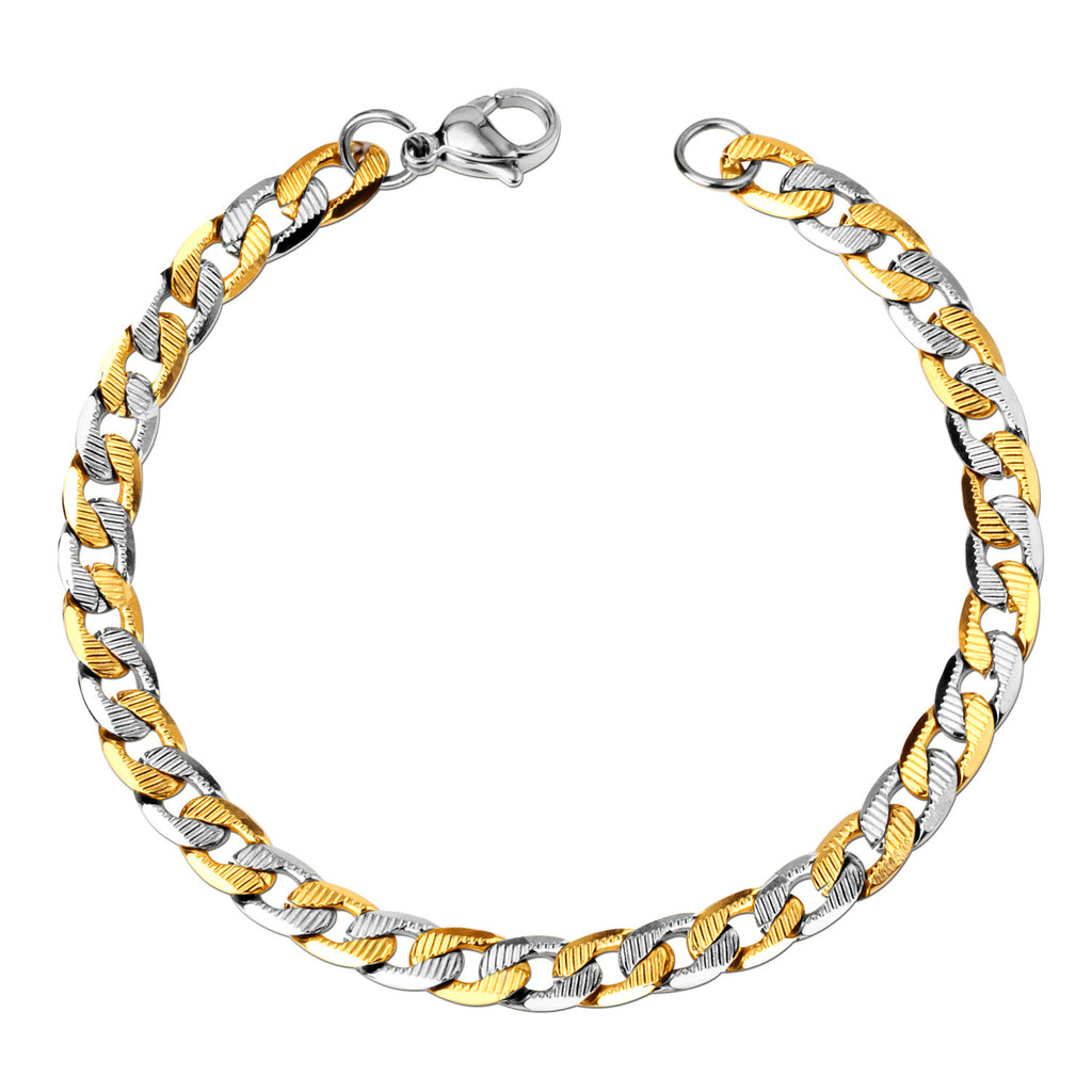 Damen edles Edelstahlarmband mit klassischem Kettenmuster Shop Nory
