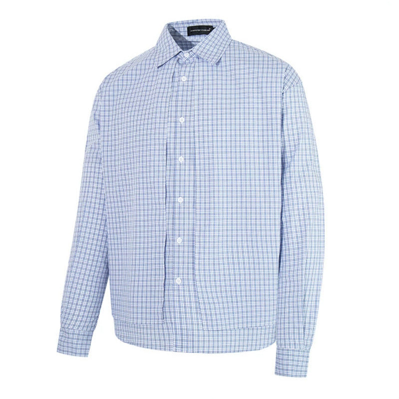 Herren Kariertes Baumwoll-Langarmhemd im Relaxed-Fit mit Kentkragen Shop Nory