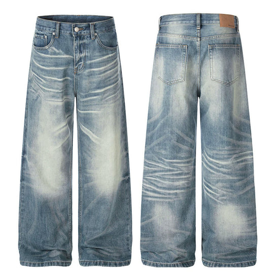Damen weite High‑Waist Culotte-Jeans mit Used-Effekt Shop Nory
