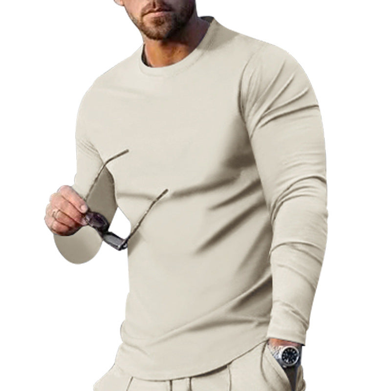 Herren langärmliges T-Shirt mit modischem Schnitt und hochwertigem Baumwollmix