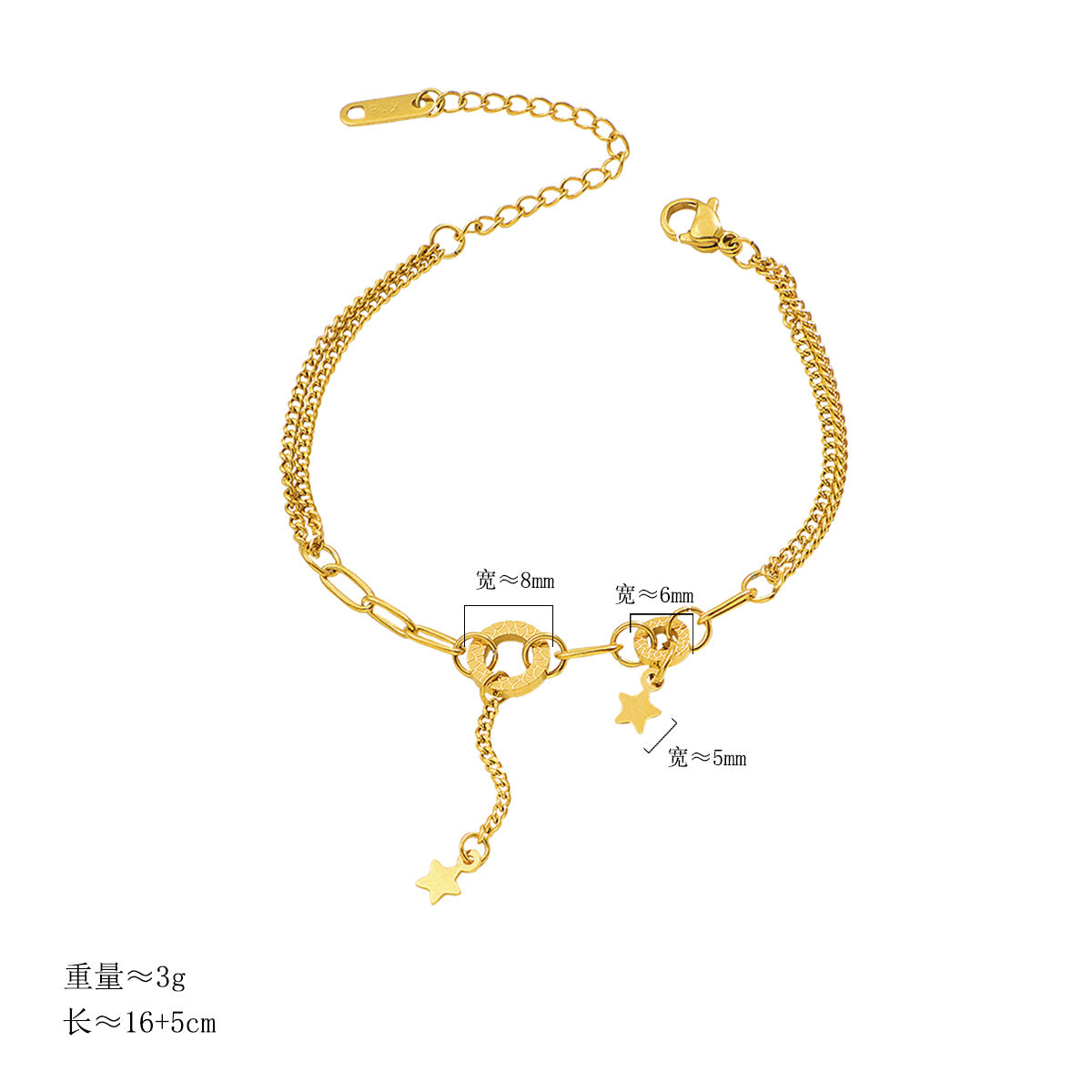 Damen elegante Anhängerarmband Shop Nory