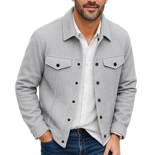 Herren nan robuste Overshirt-Jacke aus Wollmix mit aufgesetzten Brusttaschen Shop Nory