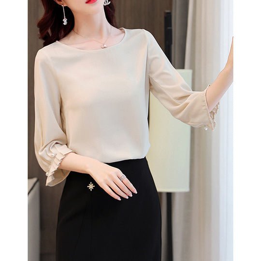 Damen Elegante Bluse mit Puffärmeln Shop Nory
