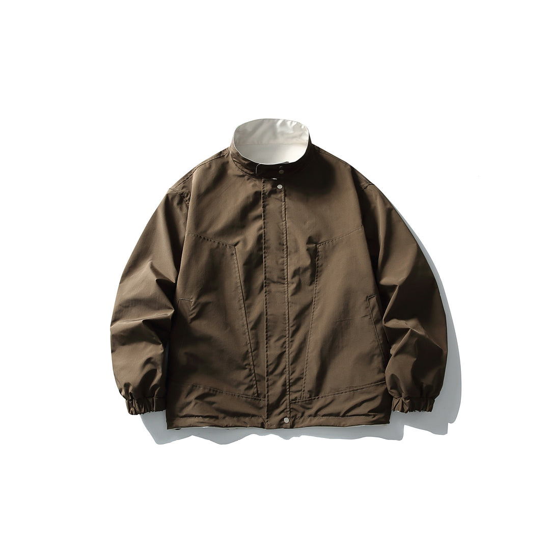 Unisex Leichte wind- und wasserabweisende Oversize‑Boxy‑Jacke mit Stehkragen und elastischem Saum Shop Nory