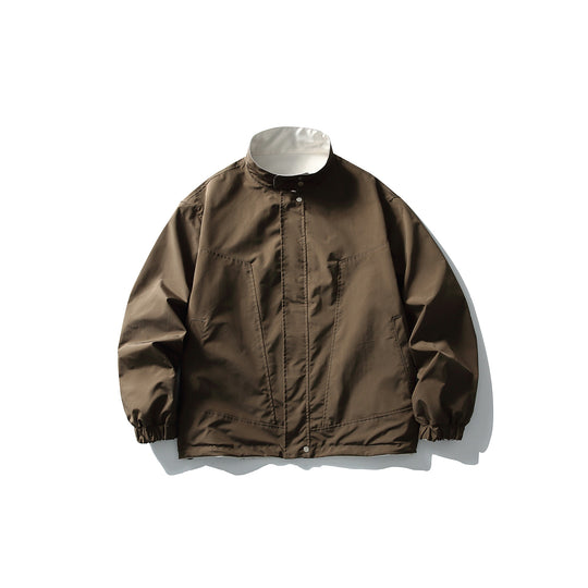 Unisex Leichte wind- und wasserabweisende Oversize‑Boxy‑Jacke mit Stehkragen und elastischem Saum Shop Nory