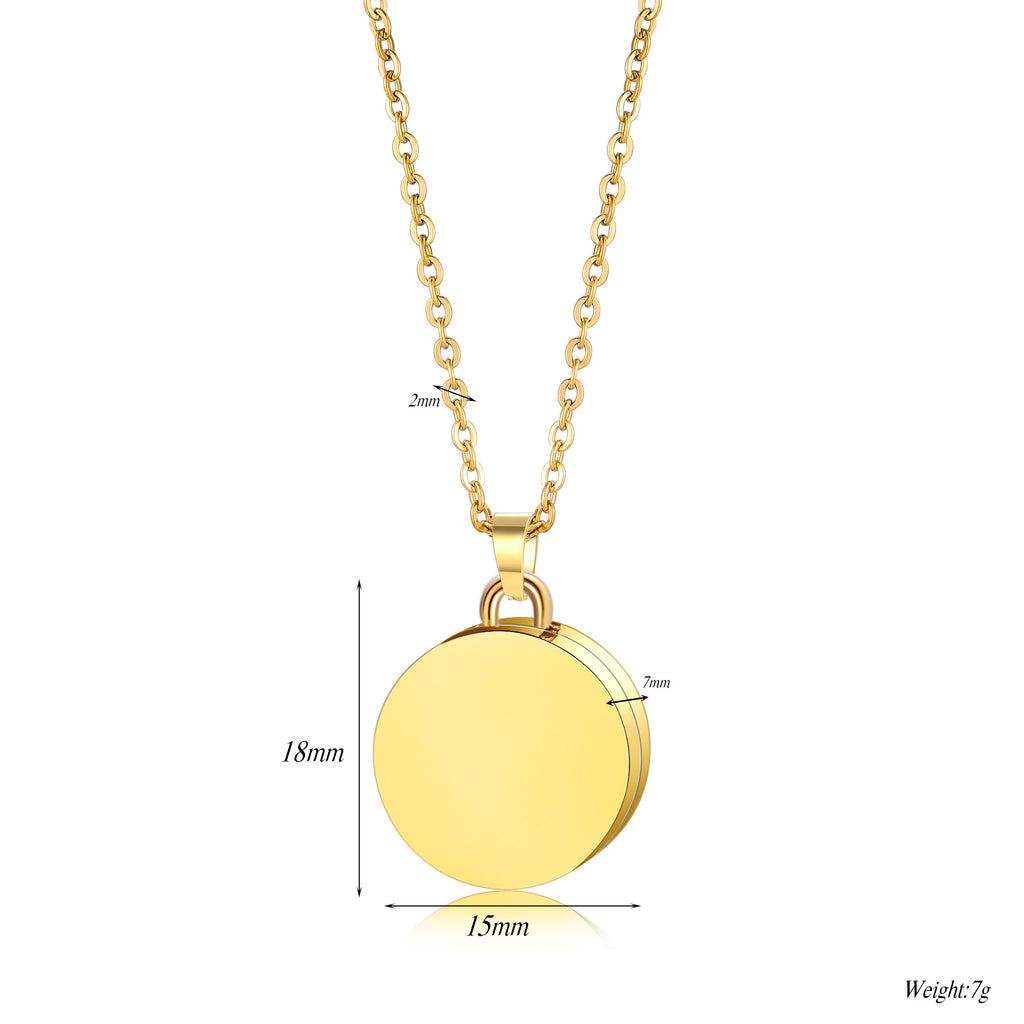 Damen personalisierte Medaillon-Halskette mit hochwertigem Edelstahl Shop Nory
