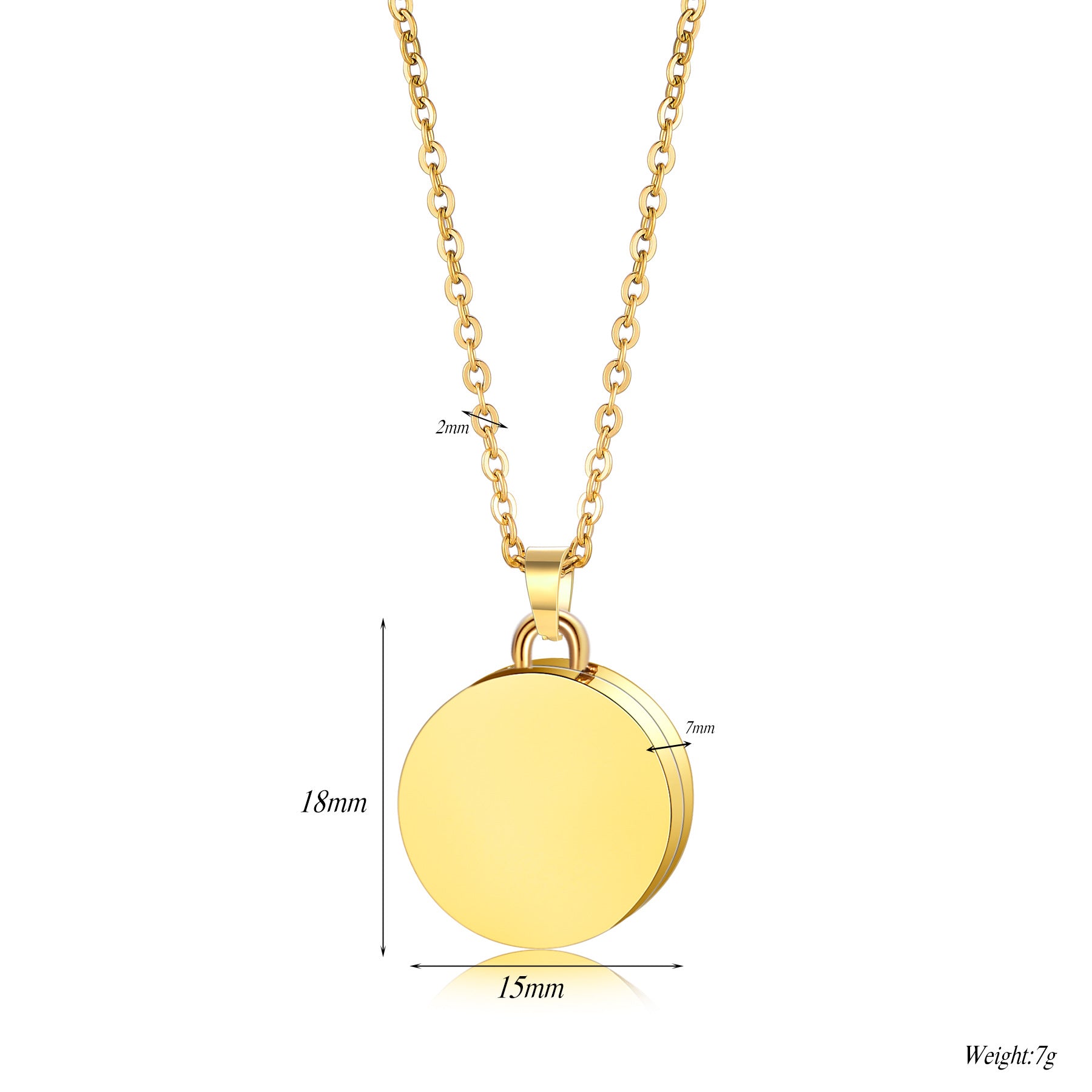Damen personalisierte Medaillon-Halskette mit hochwertigem Edelstahl Shop Nory