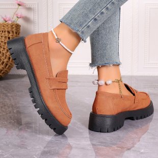 Damen Loafer mit modischem Bund und rutschfester Sohle