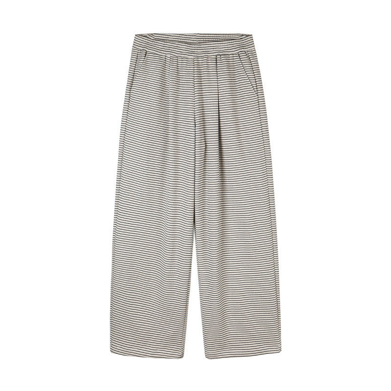 Damen Culotte-Hose mit weitem Bein, hohem Bund und feinem Streifenmuster Shop Nory