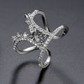 Damen Funkelnder Ring mit kunstvollem Design und Zirkonia Shop Nory