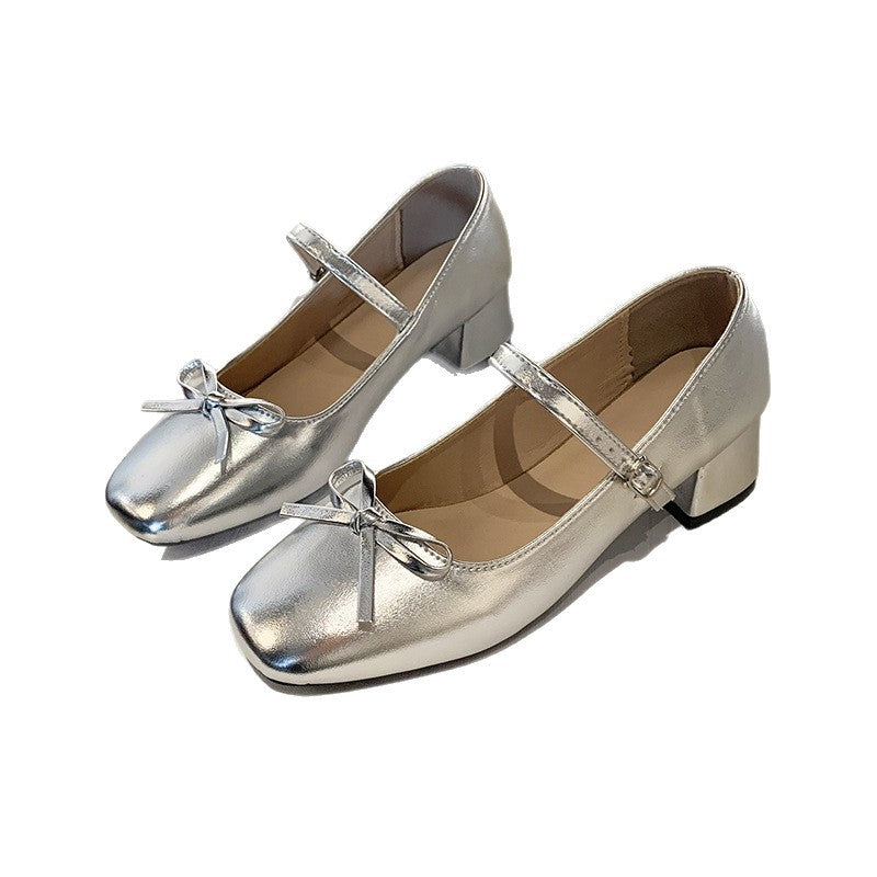 Damen Ballerinas mit praktischem Riemchen und modischem Glanzverschluss