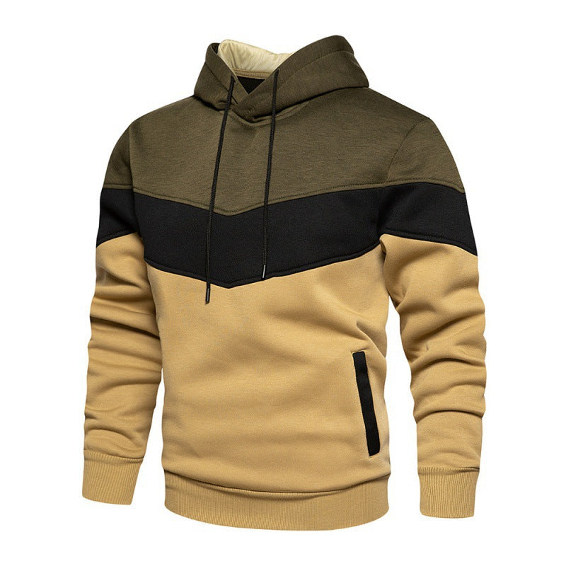 Herren Sportlicher Kapuzenpullover mit modernem Farbblockdesign und atmungsaktiven Eigenschaften