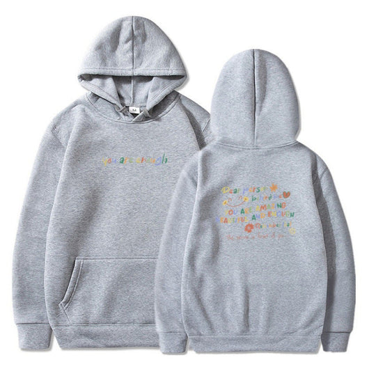 Damen Kapuzenpullover mit motivierendem Schriftzug und komfortabler Passform Shopnory