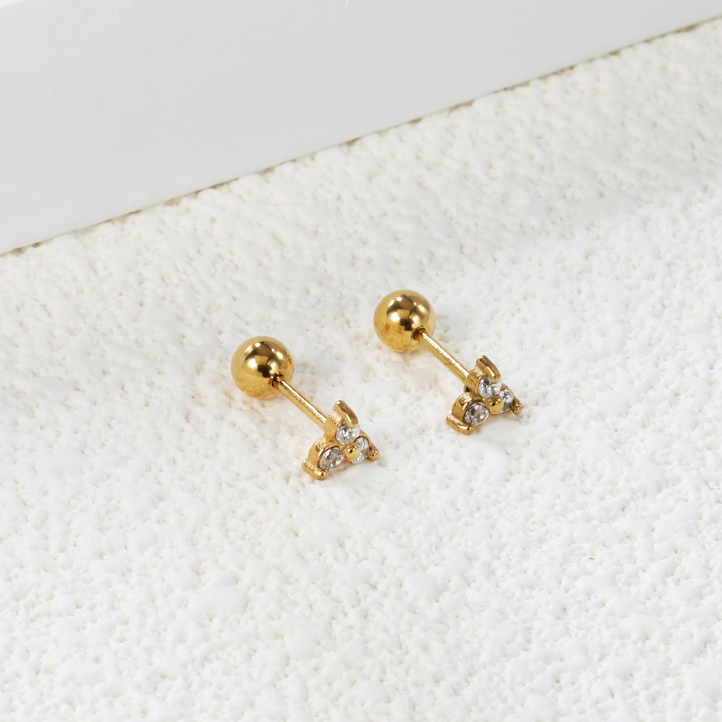 Damen Ohrringe mit funkelndem Kristalldesign und hochwertiger Goldbeschichtung Shop Nory